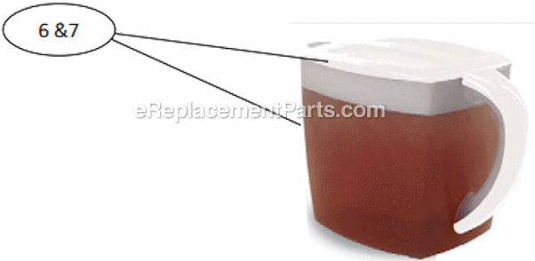 Page A Diagram and Parts List for TM75  Mr Coffee Tea Brewer